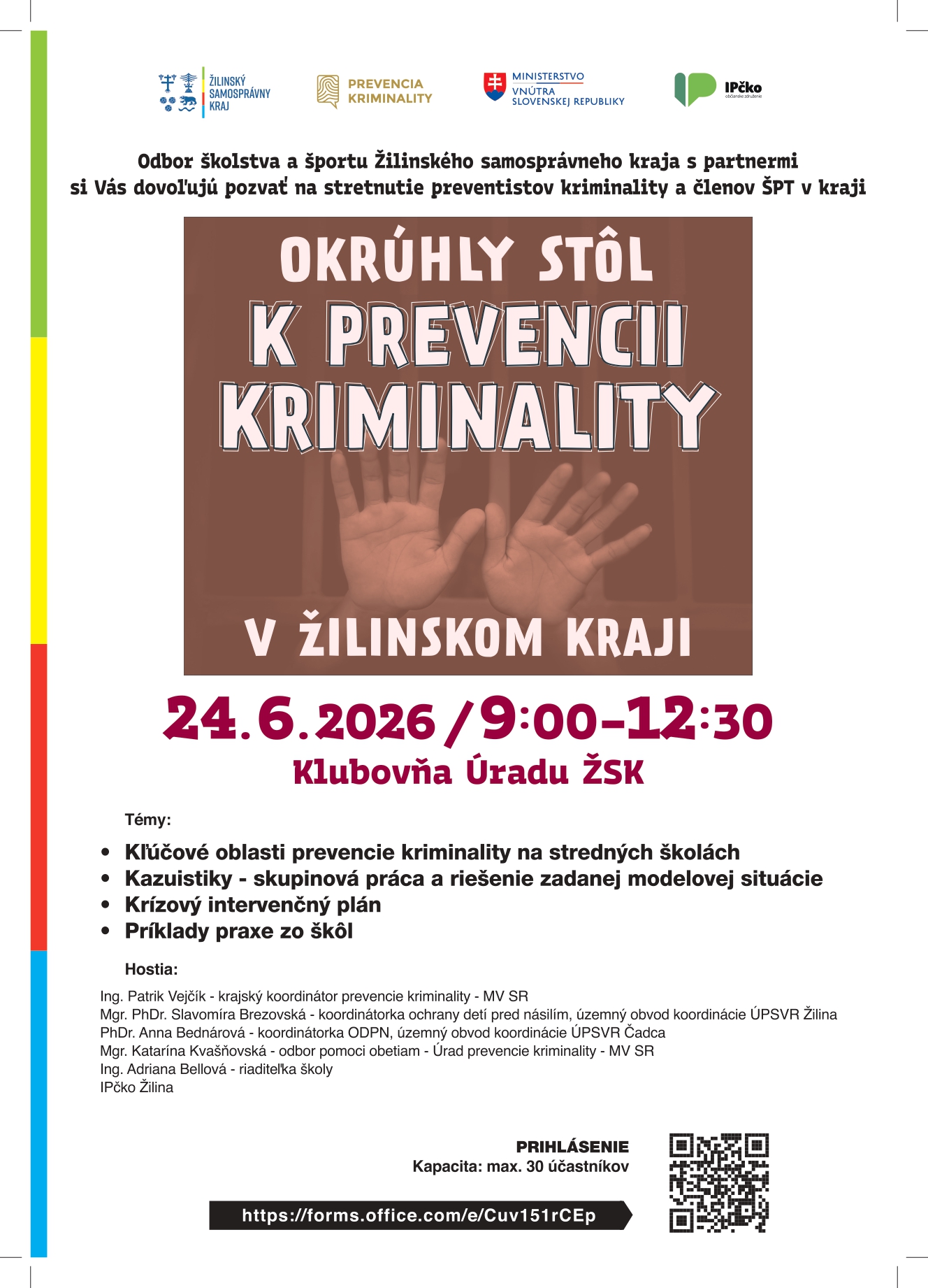 Okrúhly stôl k prevencii kriminality
